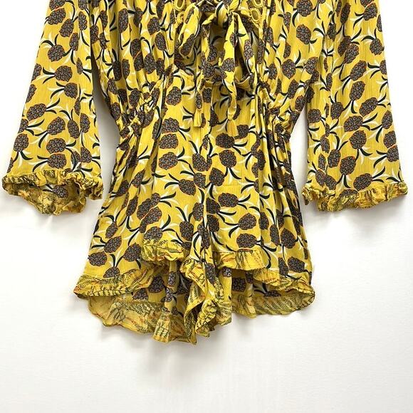 Agua Bendita Larissa Sunny Spring Romper Tropical Resort Swim Cover-Up - Large - Picture 14 of 16